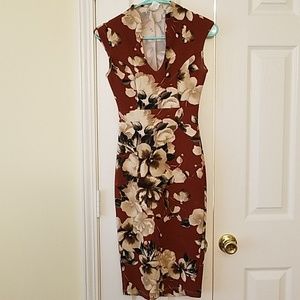 Floral Burgundy Dress
